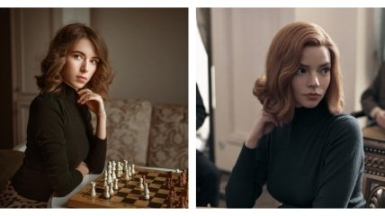 Украинская модель повторила сцену из сериала "Ход королевы": подписчики оценили (фото)