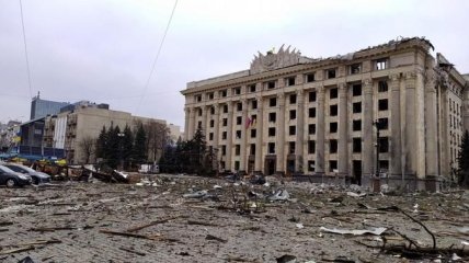 Разбомбленный Харьков