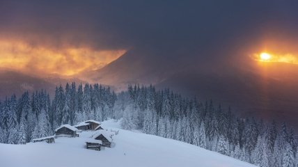 Снежные Карпаты очаровывают своей красотой