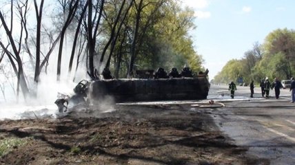 На трассе Чернингов-Киев перевернулась и сгорела автоцистерна с топливом