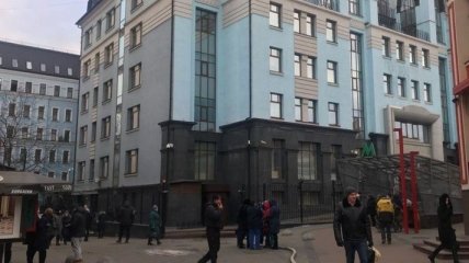 В Киеве горело здание Минфина