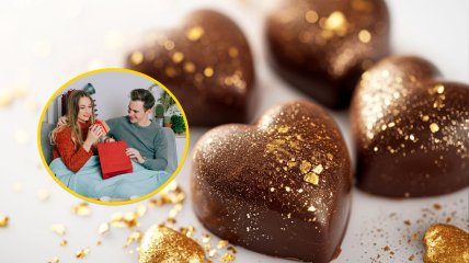 Жінка та чоловік, цукерки