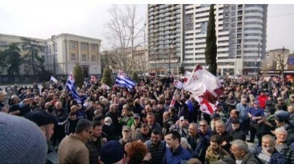 Митинг в Грузии