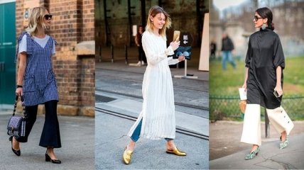 Два в одном: брюки с платьем – новый модный тренд