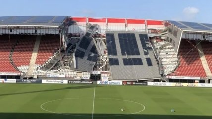 В Нидерландах обрушилась крыша стадиона, где должен был сыграть ФК Мариуполь