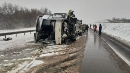 В России перевернулся автобус с украинцами