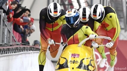 Немецкий экипаж выиграл "золото" Олимпиады-2018 по бобслею в четверках