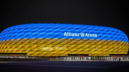 Стадион "Альянц-Арена" в Мюнхене в феврале 2022-го года