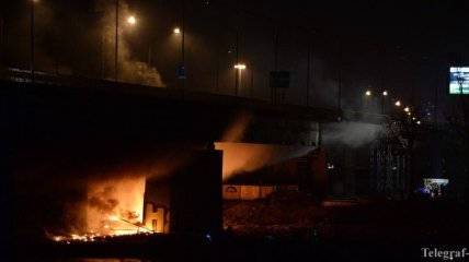В Варшаве вспыхнул пожар на мосту через Вислу
