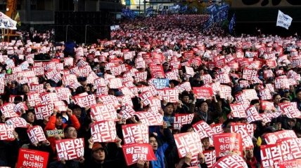 В Южной Корее почти миллион демонстрантов требуют отставки президента