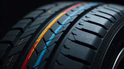 Тонкие полосы на шинах авто