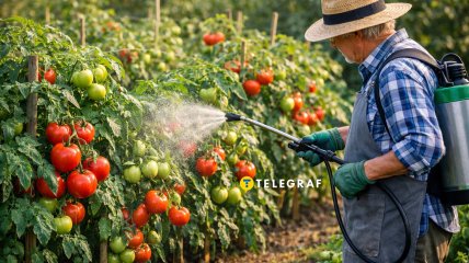 Обприскування помідорів