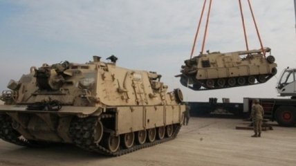 В Румынию прибыли военные США вместе с военной техникой