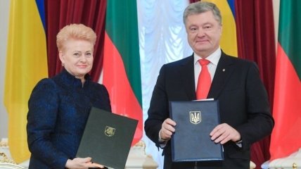 Грибаускайте в Киеве: Украина и Литва подписали дорожную карту