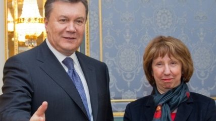 Кэтрин Эштон встретилась с Президентом и приехала на Евромайдан