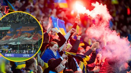 Українські вболівальники на матчі проти Ісландії