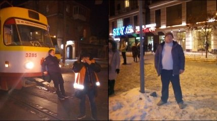 В Одессе мужчина попал в передрягу из-за избиения водителя трамвая (видео)