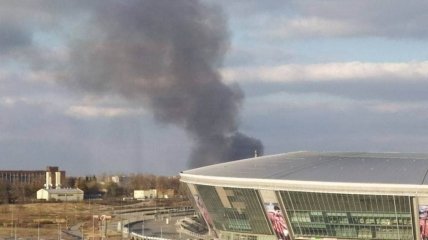 Густий дим у Київському районі Донецька було видно здалеку