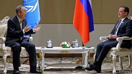 Пан Ги Мун и Медведев говорили об Украине