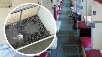 В поезде "Укрзализныци" под полкой нашли уголь