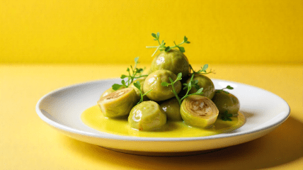 Брюссельская капуста под сливочно-горчичным соусом