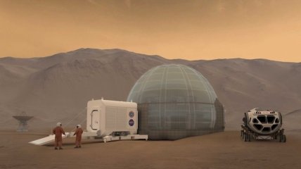 NASA разместит колонизаторов Марса под ледяным куполом