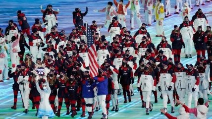 Американские спортсмены на открытии Олимпиады-2022