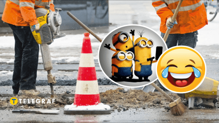 Ремонт дороги в дощ