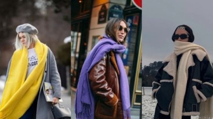 Тренд зимы-2023 – цветной шарф