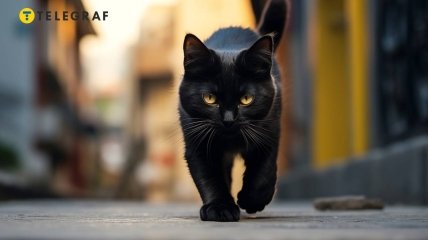 Чорну кішка в давнину пов'язували із магією