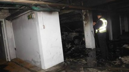 В Киеве горел подземный паркинг