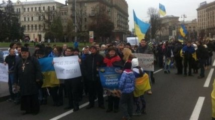 Переселенцы с Донбасса провели марафон в Киеве 
