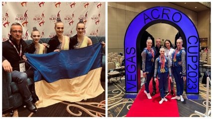 Украинские гимнастки в Лас-Вегасе
