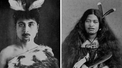 Женщины маори со священными татуировками в портретах начала 20 века (Фото)