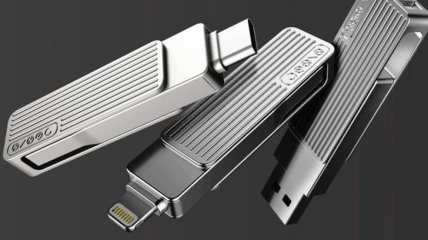 Необычные USB-флешки Xiaomi Jessis M с разъемами USB-С и Lightning (Фото)
