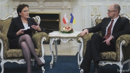 Яценюк проводит встречу с премьер-министром Польши