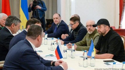 Украинская делегация на переговорах с россией в Беларуси, март 2022