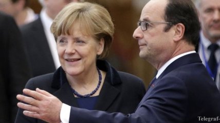 Меркель прибыла в Париж на встречу с Олландом