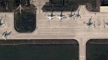 Спутниковый снимок аэродрома Энгельс в Саратовской области