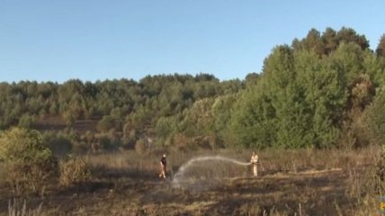 Спасатели потушили лесной пожар на Львовщине (Видео)