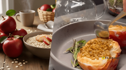 Запеченные яблоки с овсянкой