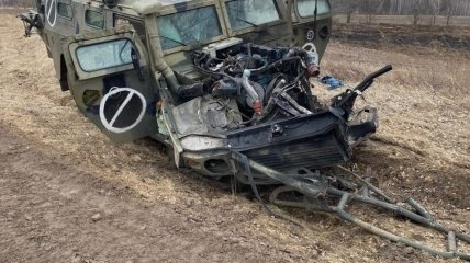Знищена в Україні російська бронемашина
