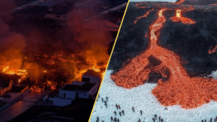 Лава уничтожает целый город: в Исландии извергается очень активный вулкан Фаградальсфьятль (фото, видео)