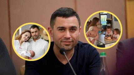 Орест Саламаха, его жена и дети