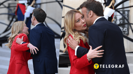 Объятия президента Франции и премьера Италии