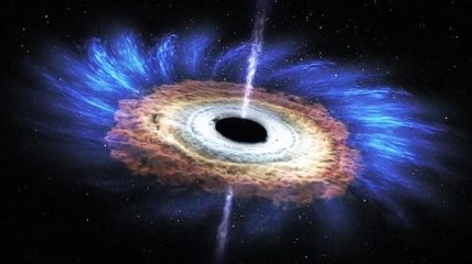 Черная дыра в центре галактики-квазара