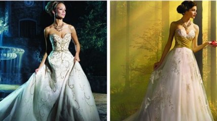 Сказочные свадебные платья, посвященные диснеевским принцессам (Фото)