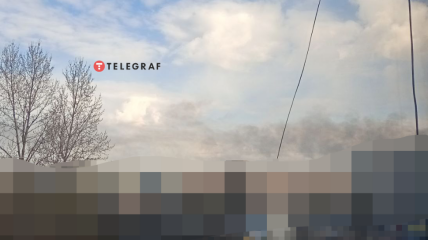 Дым во Львове после обстрела