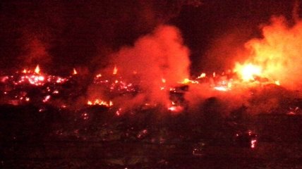 В Полтавской области сгорела турбаза
