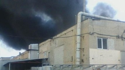 В Харькове горело производственное здание